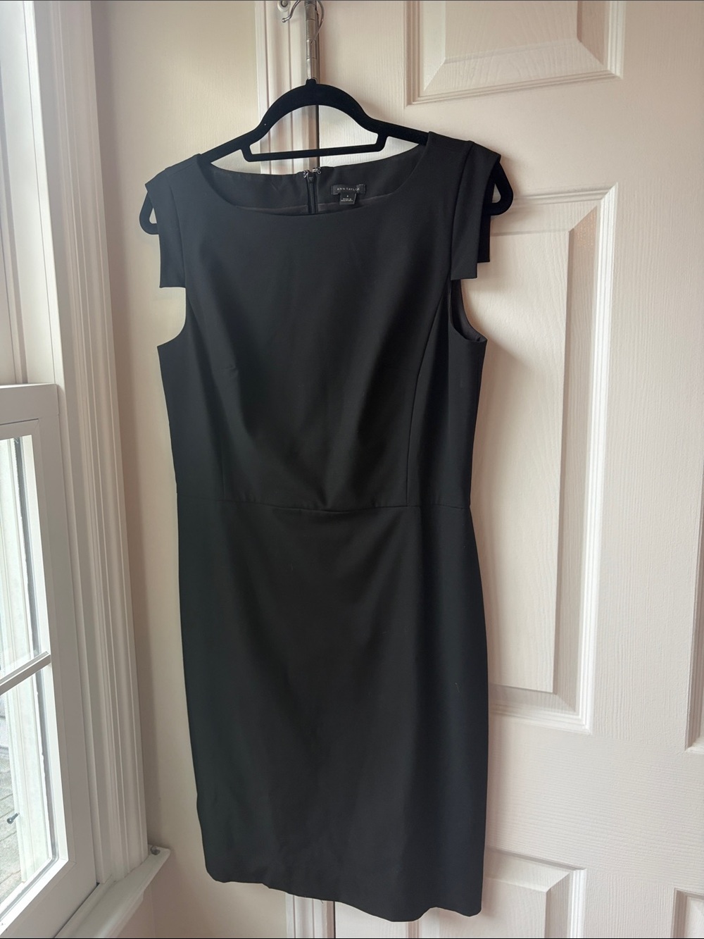 Ann Taylor Black Midi Sheath Dress